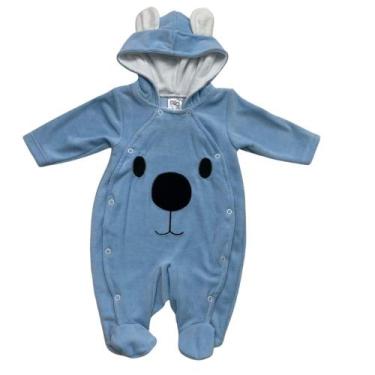 Imagem de Macacao bebe quentinho - MULEKA SAPEKA, Azul, G - 8 a 11 meses