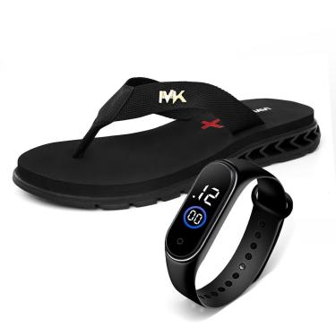 Imagem de Kit Chinelo Masculino Anatômico Slide Com Relógio Leve Macio Confortável Antiderrapante Original-Masculino