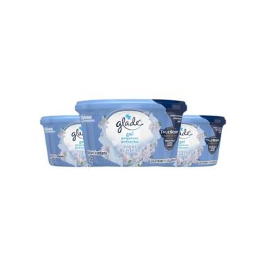 Imagem de Kit 3 Odorizador De Ambiente Gel Glade Toque De Maciez 70g