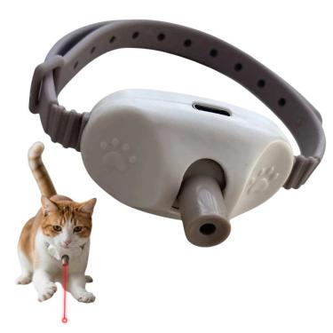 Imagem de Coleira Laser Interativa Pet Animal Estimaçao Gato Colar Brinquedo Caça  Recarregavel Pratico Divertido Usb Portatil