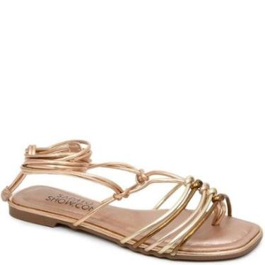 Imagem de Sandália Rasteira Tiras Nózinhos Sapato Show 31622320-Feminino