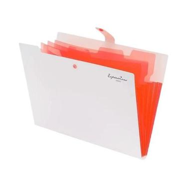 Imagem de Pasta Expansível A4 Com 5 Bolsos, Organizador Portátil De Papel Para M