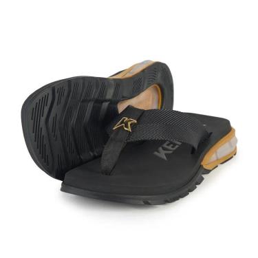Imagem de Chinelo Sandália Kenner Orak Preto Dourado-Masculino