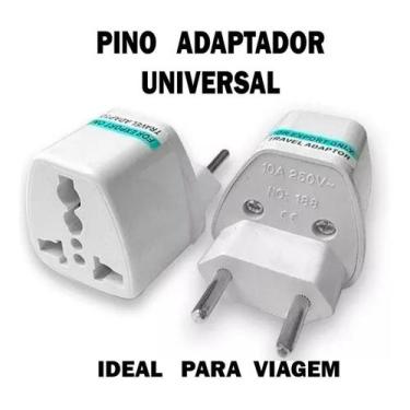 Imagem de Adaptador Tomada Universal Padrao Europeu Para Brasil Viagem - Shopbr