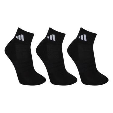 Imagem de Kit Meia Adidas ANK Casual Sport - 3 Pares, Preto, P
