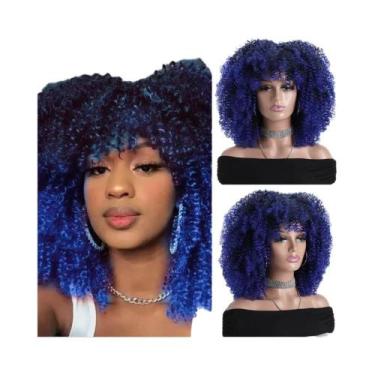 Imagem de Peruca Sintética Curta Gradiente Marrom De 16 Polegadas, Castanho Clar