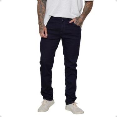 Imagem de Calça Jeans Masculina Básica Confortável Com Elastano Casual Moderna -