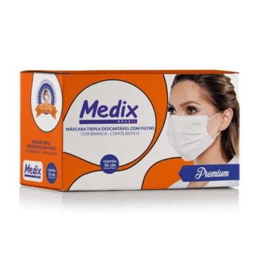Imagem de Mascara Descartavel Medix Premium Tripla C/50, BRANCA
