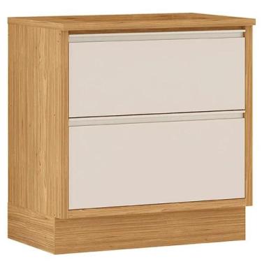 Imagem de Balcão Lisboa 80cm 1 Porta 1 Gaveta para Cozinha Itatiaia Cor Off Whit