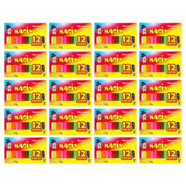Imagem de Kit 20 Massinha De Modelar 12 Cores Magix 130g Multicolor - MAGIX KIDS