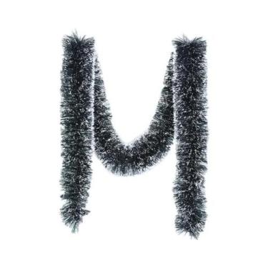 Imagem de Guirlanda De Natal De 2M Com Fitas De Tinsel E Laços Para Decoração De