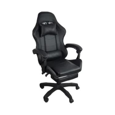 Imagem de Cadeira Gamer Stillus, Até 120Kg, Ergonômica, Apoio Para Os Pés, Preto