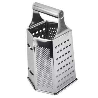 Imagem de Ralador 6 Faces De Inox Com Alça Para Queijos Legumes Frutas - RB