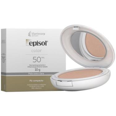 Imagem de Protetor Solar Pó Compacto Episol Color Ext Cla Fps 50 10g - Mantecorp