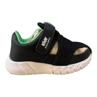 Imagem de Tenis Infantil Kidy Menino Conforto Calce Fácil Autocolante Superleve 44600080146 Preto-Masculino