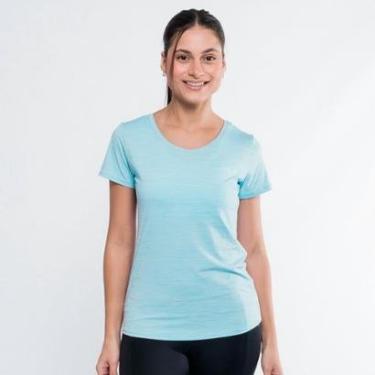 Imagem de Camiseta Poliamida Feminina Marcio May Fitness Vivant Azul Claro-Feminino
