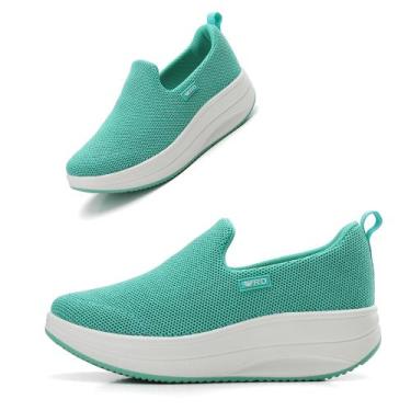 Imagem de Sapatos ortopédicos Oude Green Wedge, tênis femininos, tamanho 5