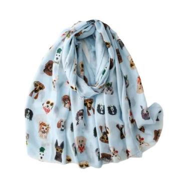Imagem de Xale Feminino Aconchegante Com Estampa De Cachorro Dachshund E Gato, V