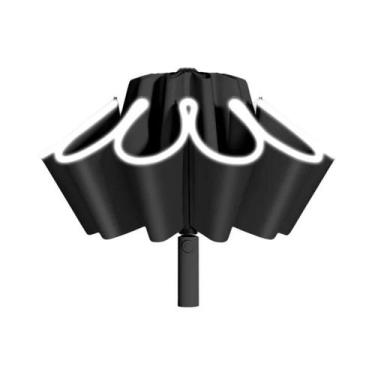 Imagem de Guarda-chuva Automático Preto Dobrável Com Dupla Estrutura, Protetor S