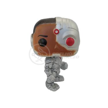 Imagem de Boneco Estilo Funko Liga Da Justiça Dc Pvc Cyborg 9Cm