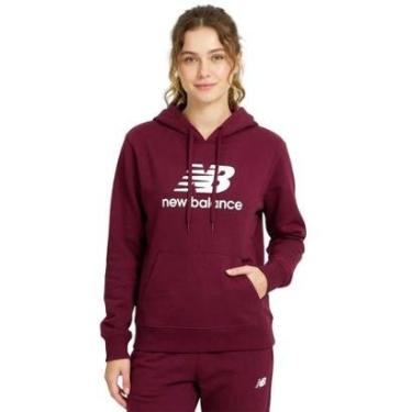 Imagem de Moletom New Balance Com Capuz Essentials Vinho Feminino-Feminino