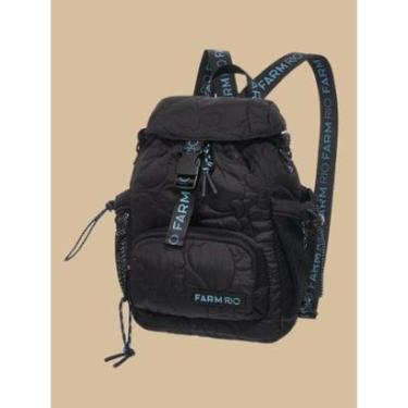 Imagem de Bolsa Pipoquinha Puffer Lisos Preta Farm-Feminino