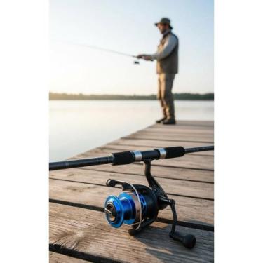 Imagem de Molinete Pesca 4000 12 Rolamentos Leve 8kg Arrasto - Congratulations S
