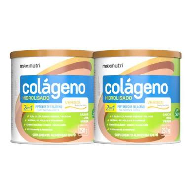 Imagem de Kit 2 Colágeno Hidrolisado Verisol Uva Verde 250g Maxinutri