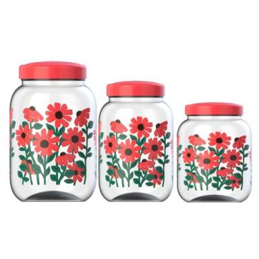 Imagem de Kit 3 Potes Porta Mantimentos Decorados Diversos Modelos - - Panamby, 