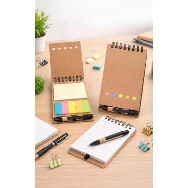 Imagem de 2x Kit 10 Cadernetas Ecológicas P/ Anotações c/ Caneta e Pos - Congrat