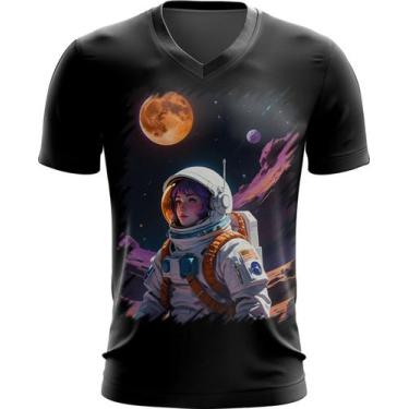 Imagem de Camiseta Gola V Astronauta Dance Vaporwave 7 - Kasubeck Store®, INF 10