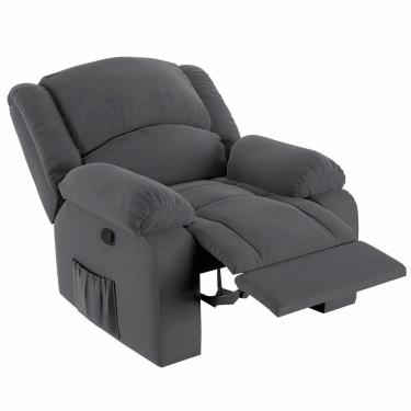 Imagem de Poltrona Do Papai Reclinável Pietra Zero Wall Fh9 Veludo Cinza - Mpozenato