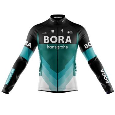 Imagem de Camisa Ciclismo Bora Manga Longa Zíper Full Fitness Dry Fit - - Decole