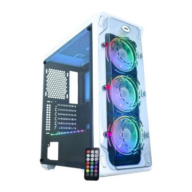Imagem de Gabinete Gamer K-Mex Trooper W1B1 - Lateral em Acrílico - com 3 Coolers e Fita LED RGB...
