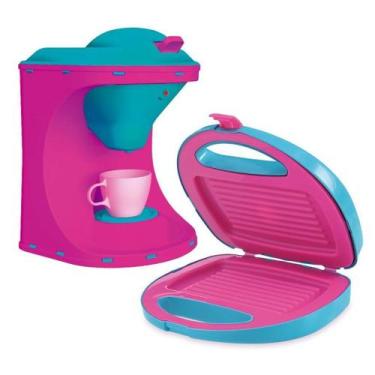 Imagem de Kit Mini Brinquedo Cozinha Cafeteira E Sanduicheira - Gici Imports