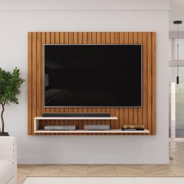 Imagem de Painel para TV até 55 Polegadas com Nichos Ripe Freijó Off White DJ Móveis