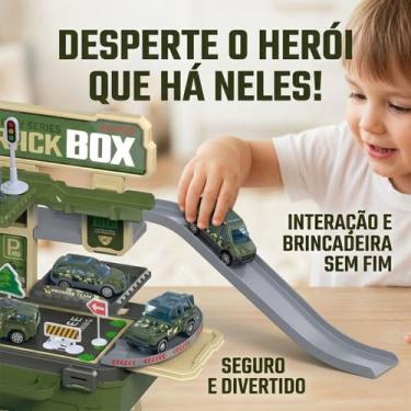 Imagem de Maleta Brinquedo Pista De Corrida Carros Track Box 2 Em 1 Com 4 Carrin