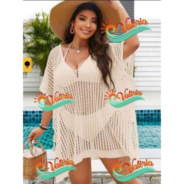 Imagem de Saida de praia de croche estilo kaftan - VALERIAMODAPRAIA, VESTE DO 42