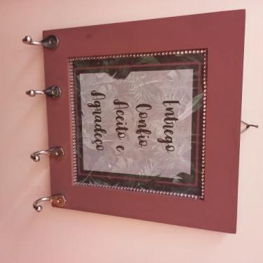 Imagem de Porta chaves - Espaço d'Arte mdf, Roxo, 250g