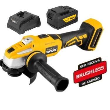 Imagem de Esmerilhadeira 4.1/2" Brushless IEV 1847B + Bat 4Ah VONDER