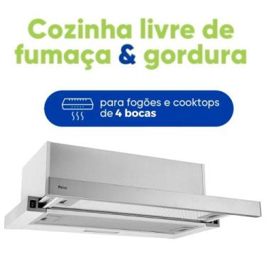 Imagem de Depurador Exaustor De Ar Retrátil 60 Cm Parede Cozinha Inox 127V Philc