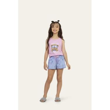 Imagem de Short Doll Regata Infantil Estrela Blue em Algodão - Lua Encantada, 10