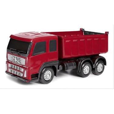 Imagem de Caminhão Caçamba Minifrota Brinquedo Educativo Poliplac -, Vermelho