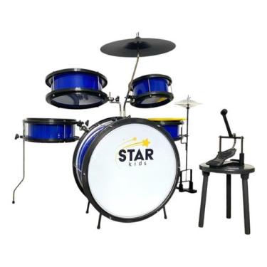 Imagem de Bateria Infantil Luen  STAR  Kids Brinquedos  Azul