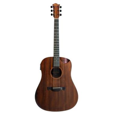Imagem de Violao tagima folk half cutaway armrest eq aco t/ sapele b/s sapele ne