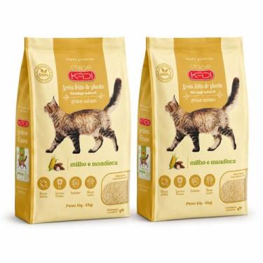 Imagem de Kit Areia Biodegradável Kadi Grãos Mistos 4Kg a 20kg Gatos -, 2un