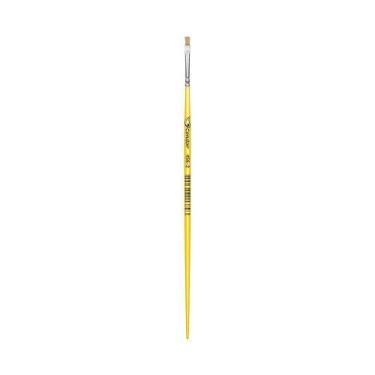 Imagem de Pincel Chato Cerda Natural Cabo Longo Amarelo 456 Condor, 2