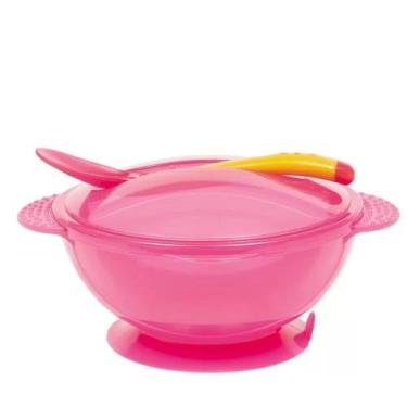 Imagem de Prato Com Tampa E Colher Termossensível Kit Bowl Para Bebê  - BUBA, Ro