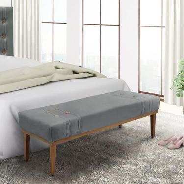 Imagem de Calçadeira Recamier Queen Gênova Cinza - Spezzia Decor