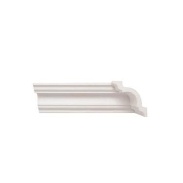 Imagem de Kit com 5 Barras Rodateto de Poliestireno 8CMX80MM Liso 10m Branco Rip